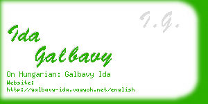 ida galbavy business card
